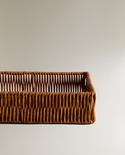 Zara Home Корзина изо льна, цвет коричневый, 39 см