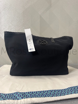 Сумка Tory Burch Marion Nylon Tote из нейлона East West черная