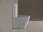 Унитаз напольный Ceramica Nova Cubic CN1803T-B/CN1803T-T белый, безободковый, с крышкой микролифт, слив торнадо
