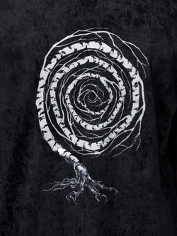 Футболка с принтом "Некому березу заломати". Черно-серая