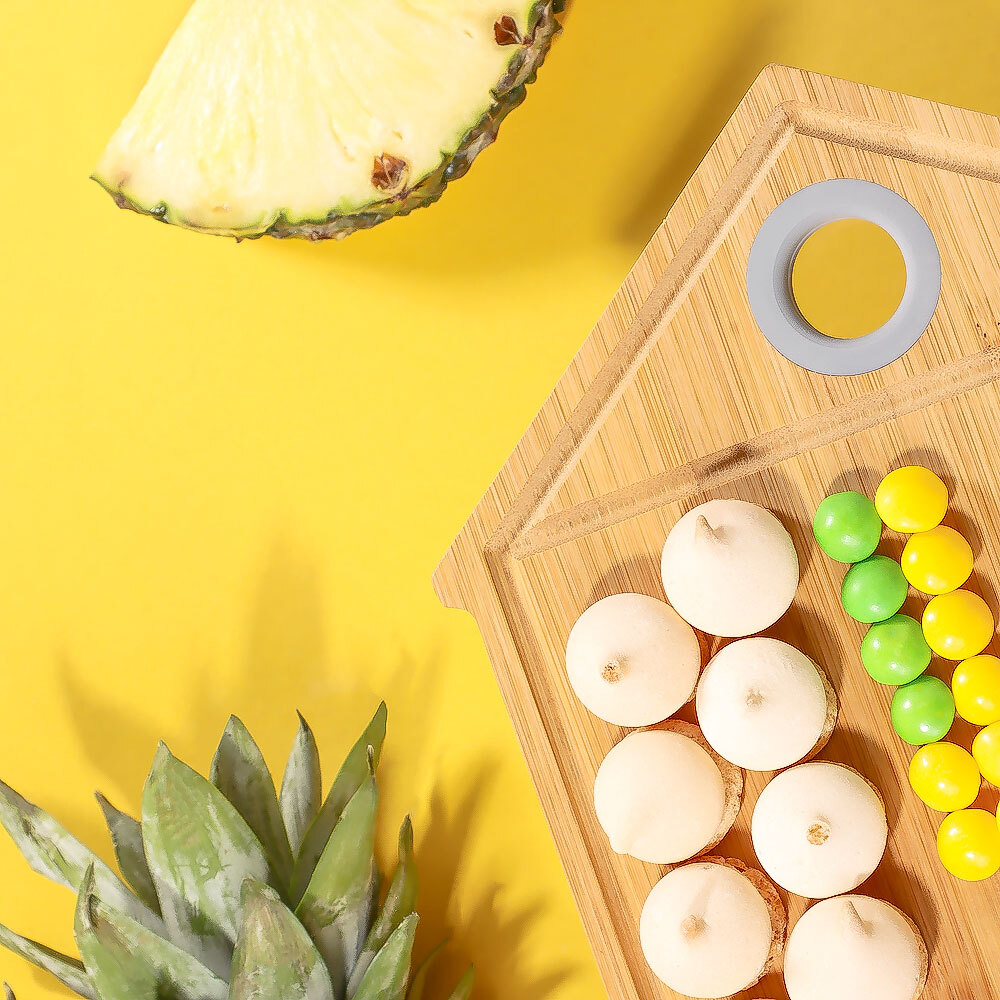 Доска разделочная 19,6*21*0,9см, бамбук силикон VETTA