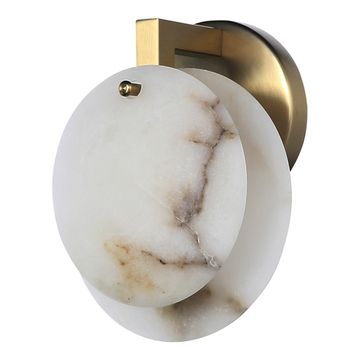 SL1520.301.01 Светильник настенный ST-Luce Латунь/Алебастр G9 1*5W 4000K CLAM