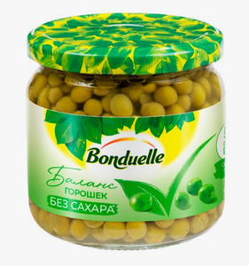 ГОРОШЕК BONDUELLE ЗЕЛЕНЫЙ ЗОЖ 350МЛ