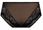 Трусики-слипы с широкими кружевными вставками (Размер: M) (Цвет: черный)