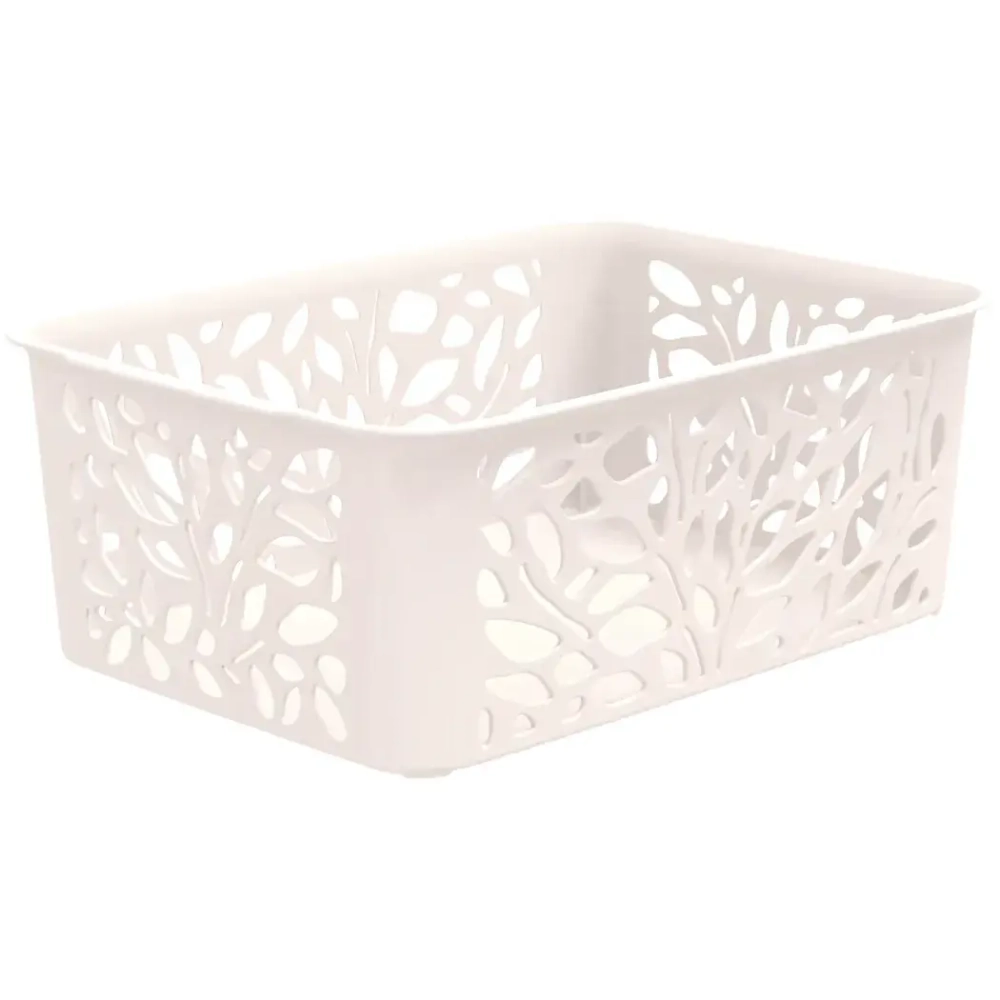 Корзина для хранения универсальная LEAVES, молочный, 25.8*18.6*10см, 4л ✦