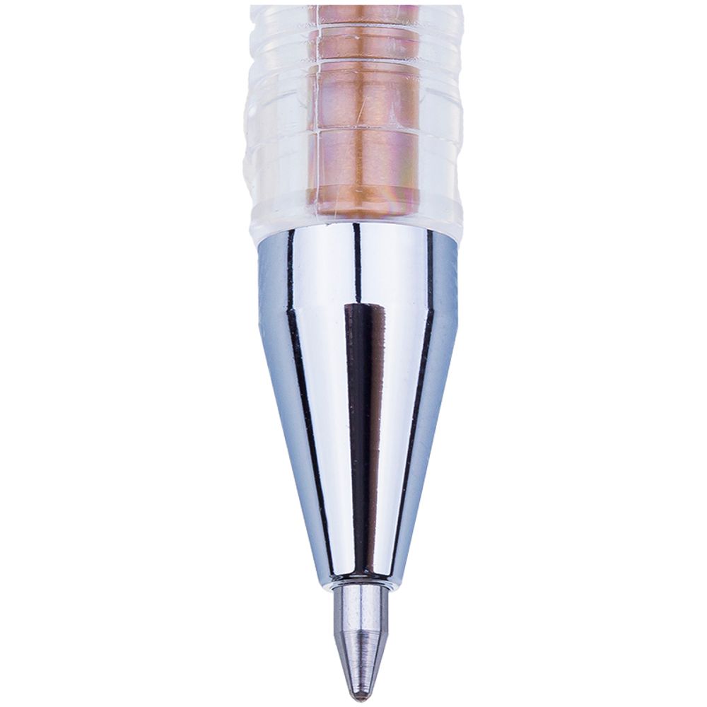 Ручка гелевая Crown "Hi-Jell Metallic" оранжевая металлик, 0,7мм