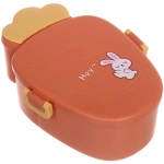 Ланч-бокс пластиковый «Морковка» (3 отделения, ложка,вилка) 20*15см, тициан