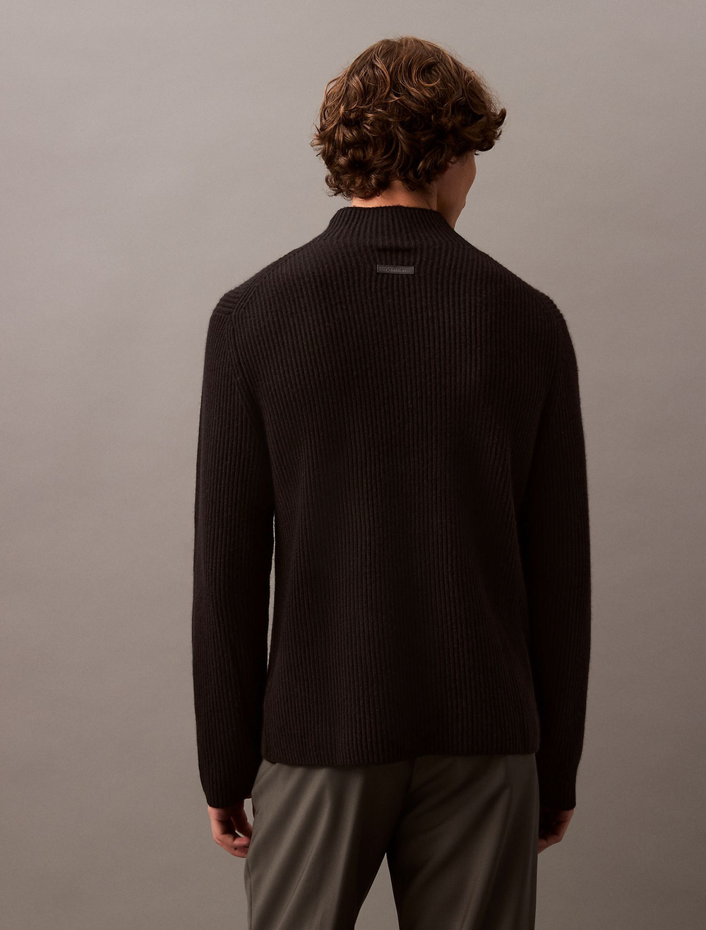 Свитер Calvin Klein Wool Blend Mock Neck Black