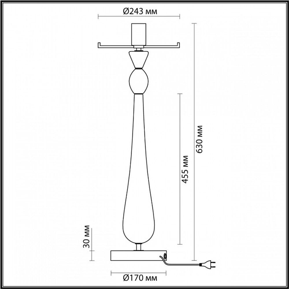 Основание для настольной лампы Odeon Light Tower E27 60Вт K 4868/1T