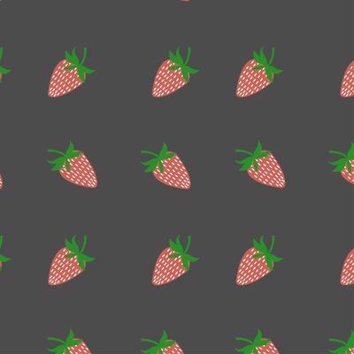seamless pattern strawberries on a gray background