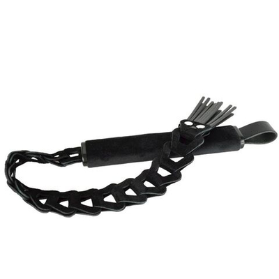 Черная велюровая плеть «Клеопатра» - 56 см. (Цвет: черный)