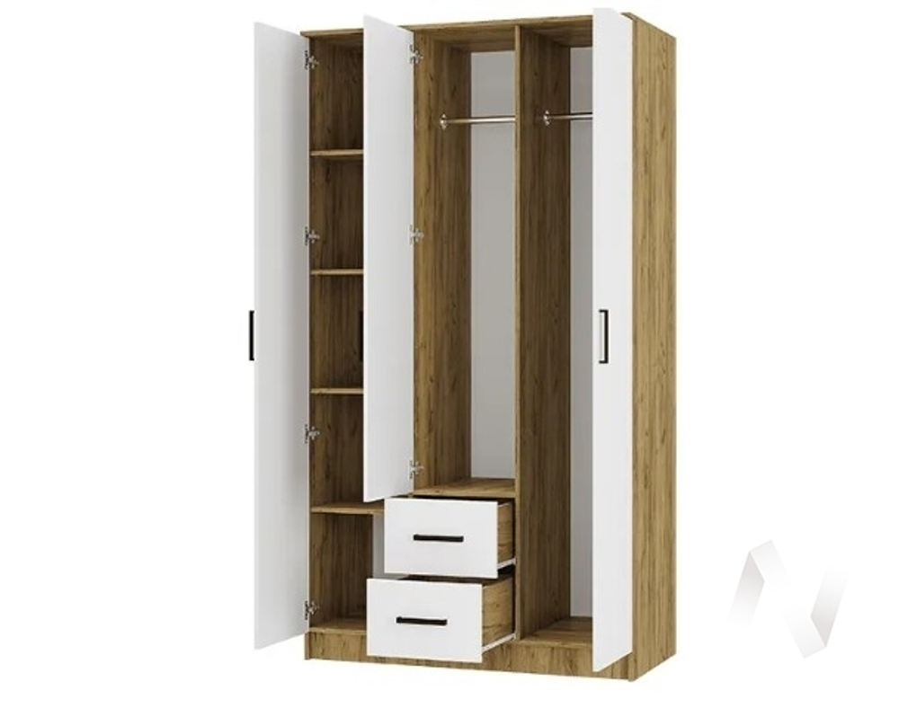 Шкаф 3-х створчатый ШК-06 МС Евро (крафт/белый)