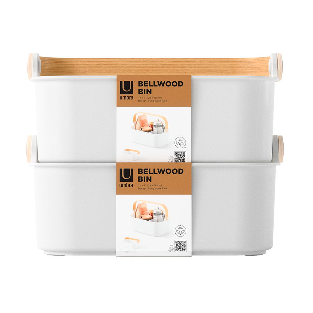 Органайзер Bellwood, 29х17 см, белый/натуральное дерево