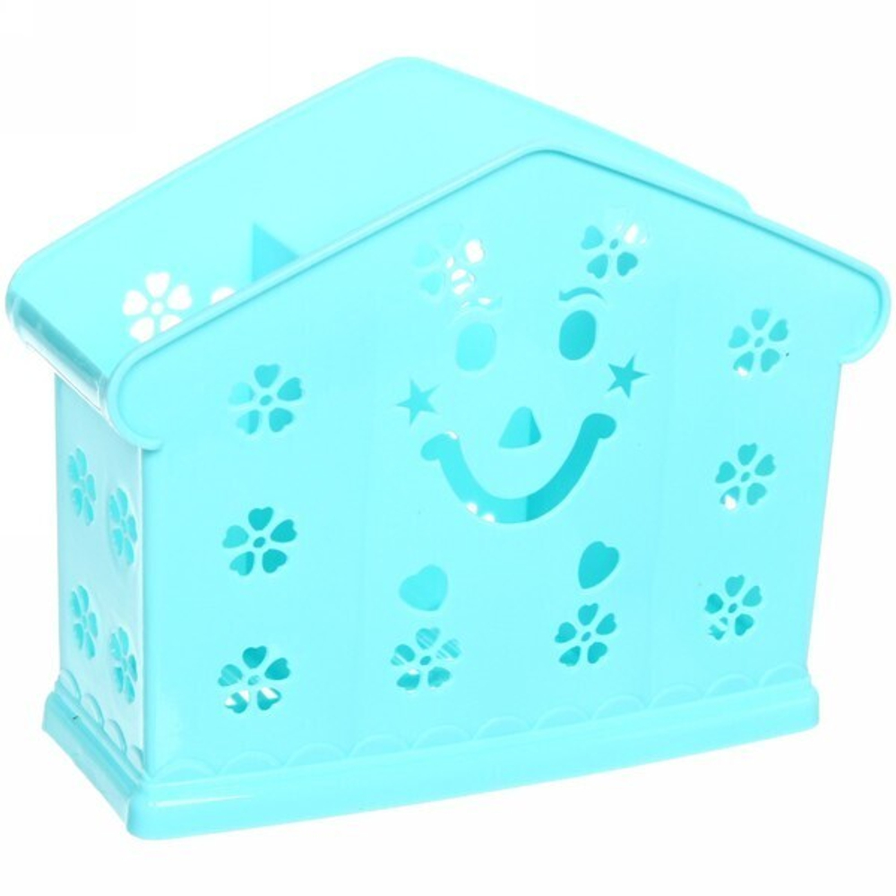 Подставка для столовых приборов «Смайл цветы» 20*7,5*16см пластиковая, 3 секции