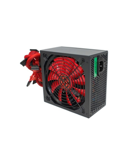 Ginzzu PC500 14CM(Red) 80+ black,APFC,24+4p,2 PCI-E(6+2), 5*SATA, 4*IDE,оплетка, кабель питания,цветная коробка