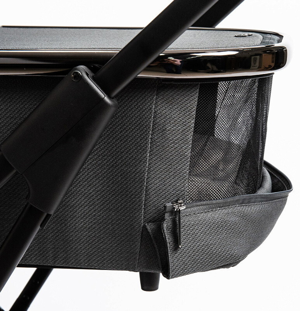 Детская коляска Peppy Tecla 3 в 1 с автокреслом Verona Black Shadow Antrazit Chrome Edition Графитовый