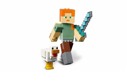 LEGO Minecraft: Алекс с цыпленком 21149 — Alex BigFig with Chicken — Лего Майнкрафт