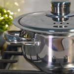 Кастрюля 1,8л нерж "Астра", d16см, h9см с металлической крышкой, ТРС, капсульное дно, индукция