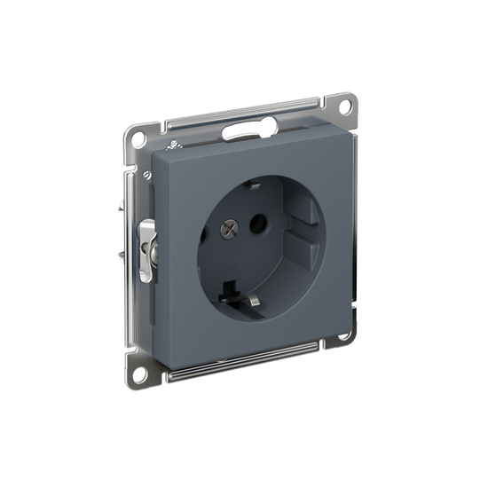 Розетка AtlasDesign 16А с заземл. быстрозажим. клем. механизм грифель SE ATN000743S