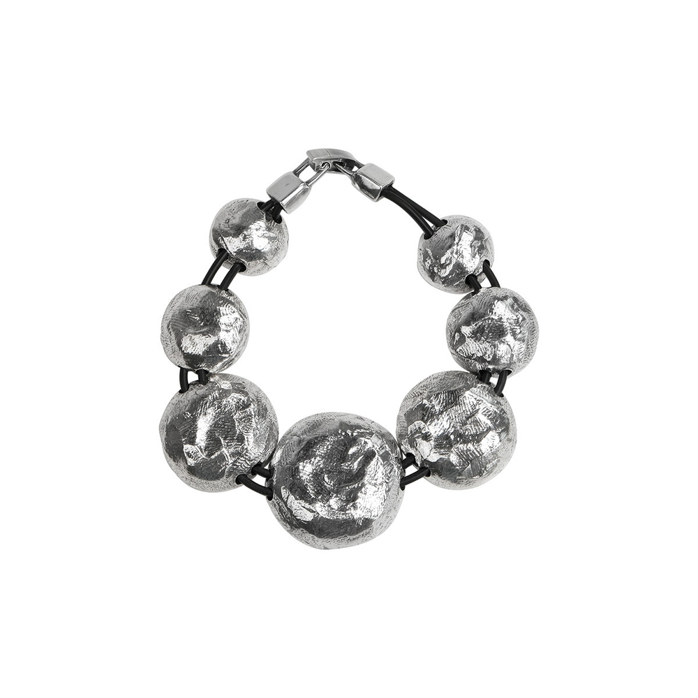 "Зумм" браслет в серебряном покрытии из коллекции "Астерио" от Jenavi с замком карабин