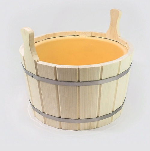 Шайка двухручная с пластиковой вкладкой (8л)