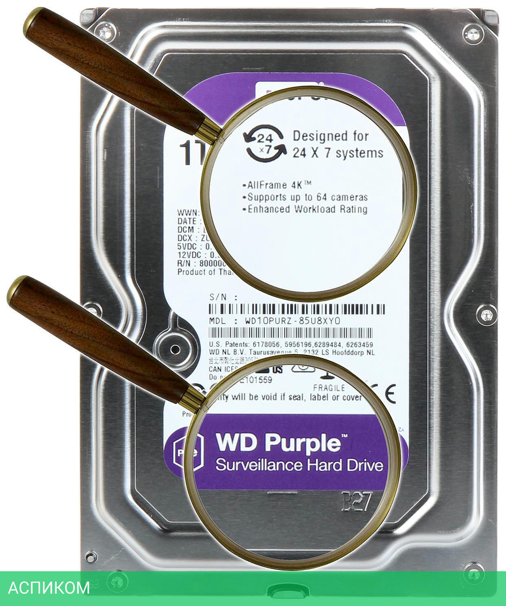 Жесткий диск WD 1TB WD10PURZ