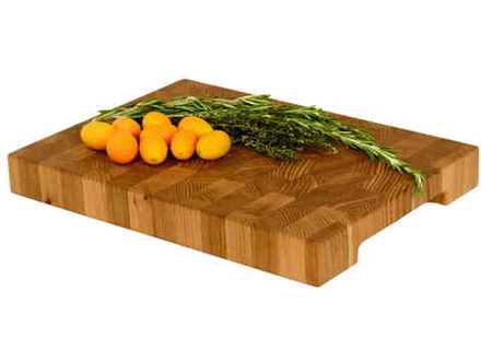 Торцевая разделочная доска 35x25x4 см. карагач (вяз), арт. 017