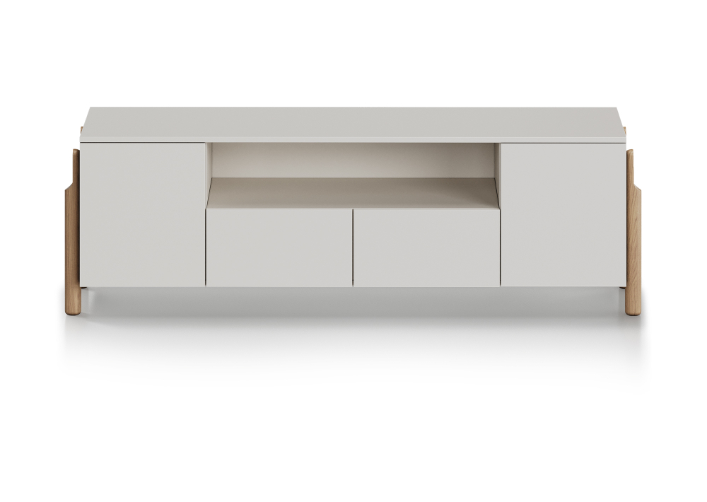 Тумба Basic под ТВ с нишей ширина 170 см (дымка)