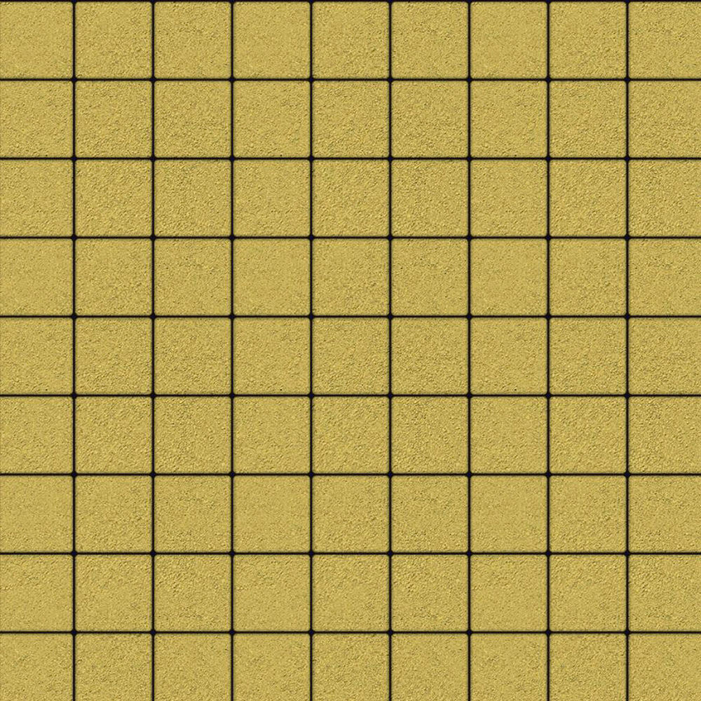 Тротуарная плитка КВАДРАТ 100х100 мм - Стандарт Желтый