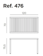 Стол пластиковый обеденный Nardi Cube 120x70, тортора
