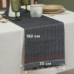 Дорожка цвет серый, 33х182 см, 100% хл