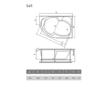 Ванна акриловая Relisan Sofi Гл000009446 170x105 белая