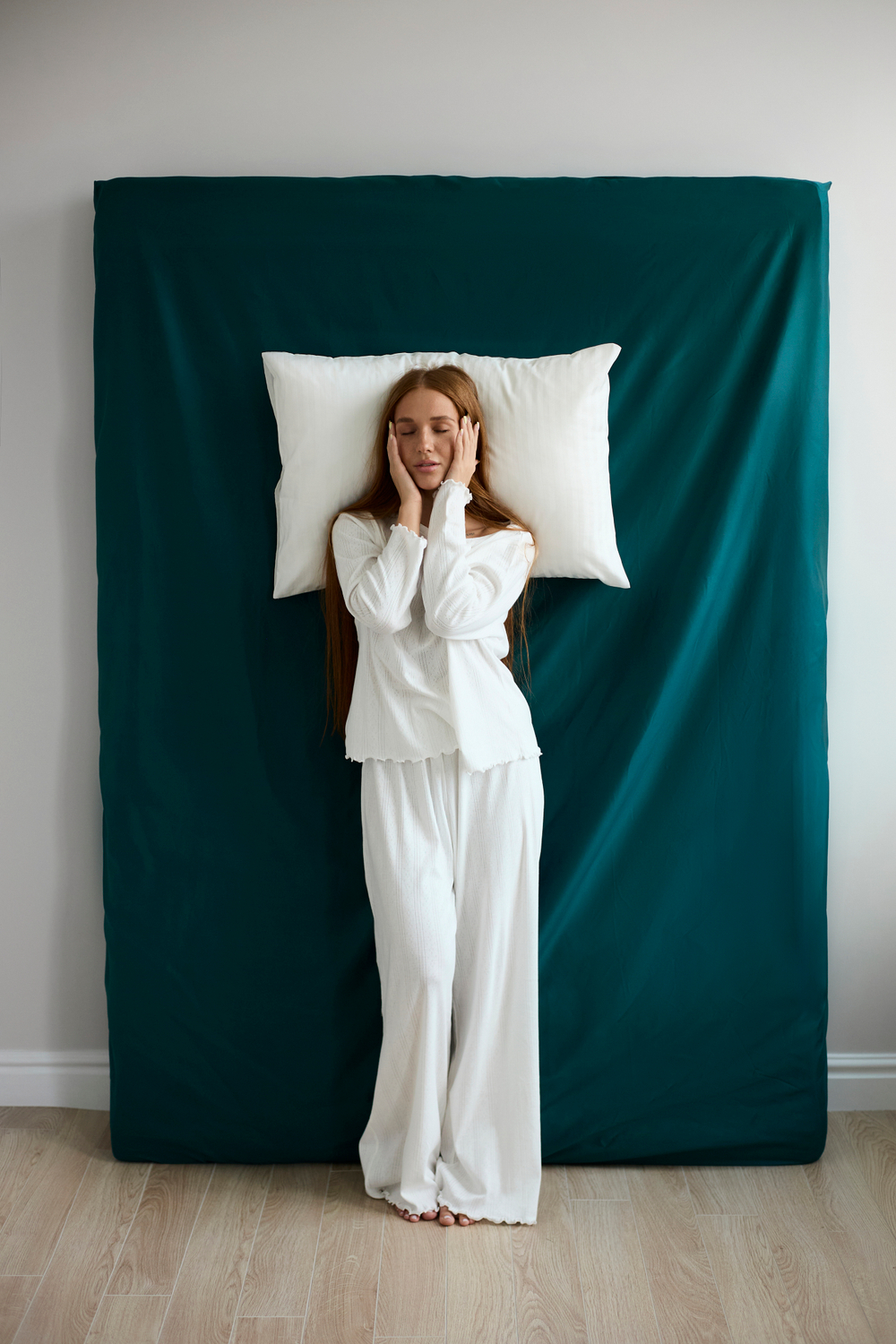 UTOPIA Простыня натяжная, сатин изумрудный