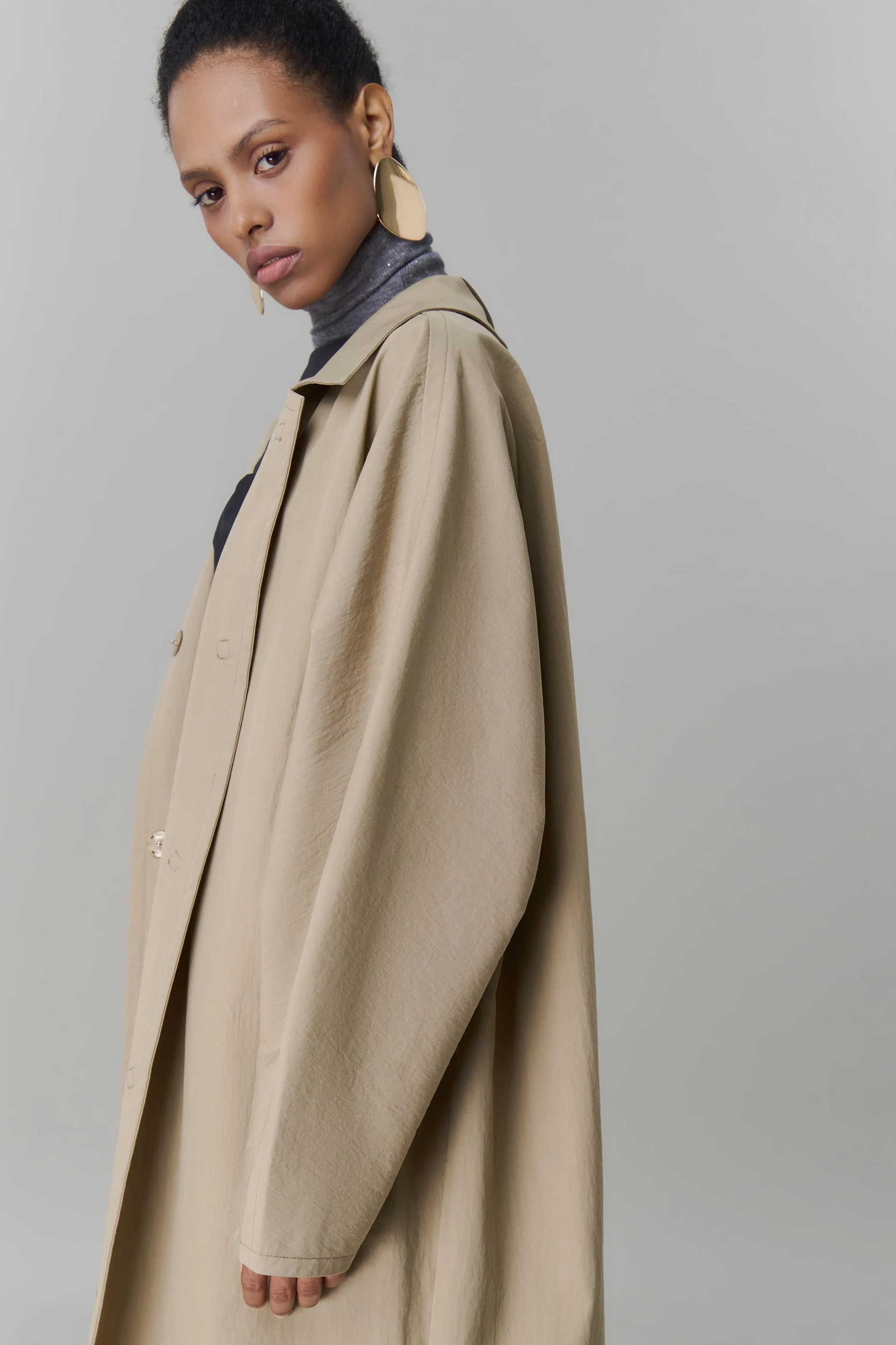 Однобортный тренч