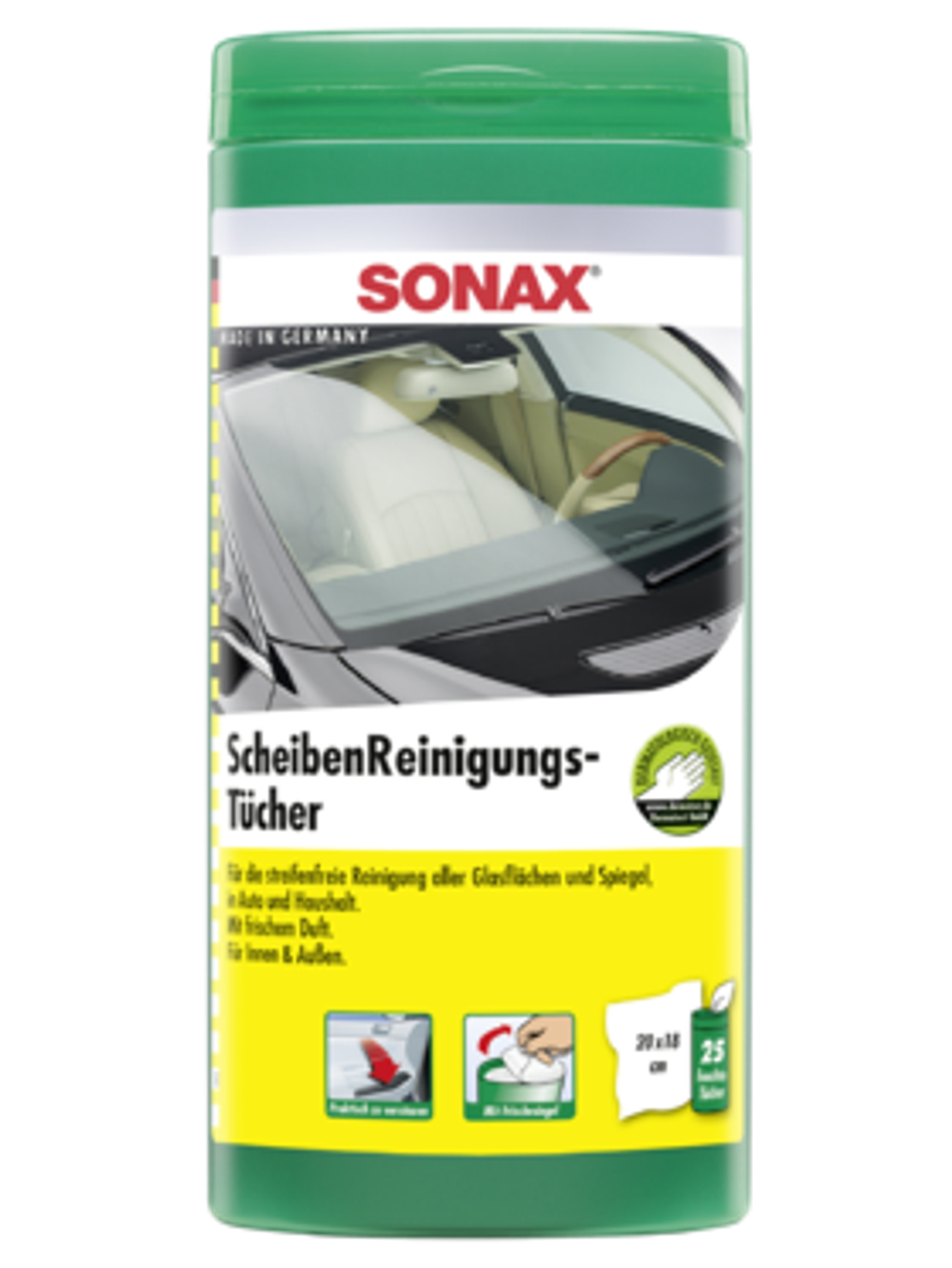 412000 SONAX Салфетки для очистки стекол в тубе