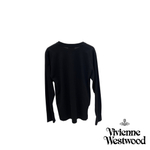 VIVIENNE WESTWOOD RED LABEL ЛОНГСЛИВ ЧЕРНЫЙ С ВЫШИВКОЙ В ВИДЕ ЛОГОТИПА БРЕНДА