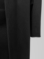 Платье-двойка трикотажное однотонное на лямках с V-образным вырезом и удлиненным кардиганом