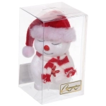 Елочная игрушка «Зимний снеговик» 6*6*11 см, красный