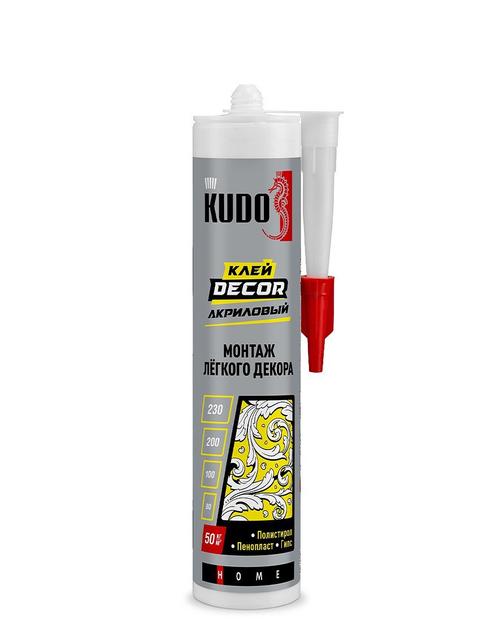 Клей монтажный "KUDO DEKOR" акрил.белый 280мл. КВК-311