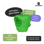 Игрушка Mr.Kranch для собак Яблоко с пищалкой 10 см зеленая с ароматом курицы