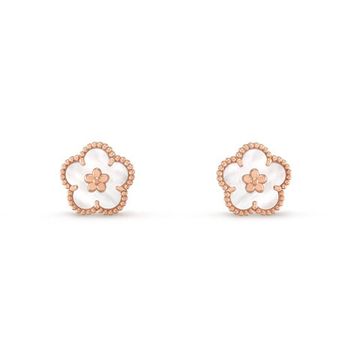 Серьги Van Cleef & Arpels Lucky Spring, plum blossom