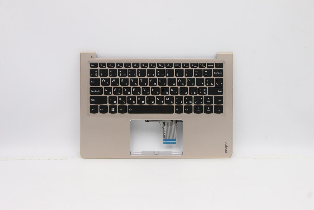 Верхняя панель с клавиатурой (топкейс) для ноутбука Lenovo 710S-13 золотая, расскладка - русская+украинская (5CB0L47481)