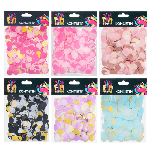 Конфетти тм Fntastic, 30 г, фольга, 6 видов
