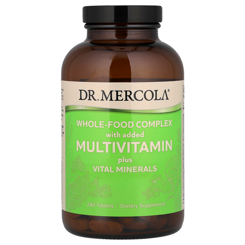 Dr. Mercola, комплекс из цельных продуктов с мультивитаминами и необходимыми минералами, 240 таблеток