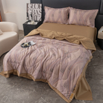 Комплект постельного белья Сатин с Одеялом 100% хлопок 160x80 на резинке OBR126