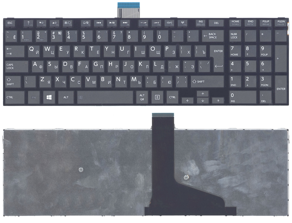 Клавиатура для ноутбука Toshiba S50-A черная вертикальный Enter