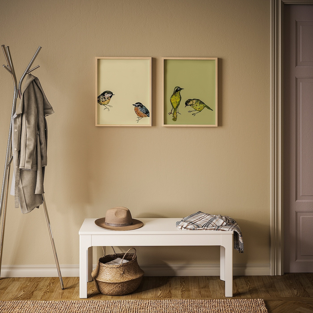 IKEA BILD  (ИКЕА БИЛД)  -  Плакат, Городские птицы II, 40x50 см