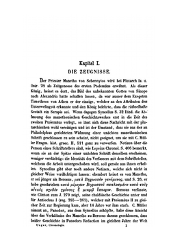 Chronologie Des Manetho | G.F. Unger