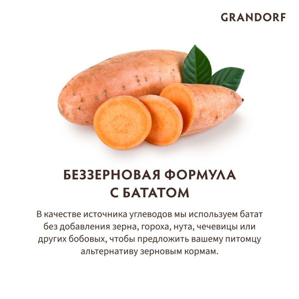 Уценка! Срок 17.06.26/ Сухой корм Grandorf DOG Duck&Turkey MED&MAXI для взрослых собак средних и крупных пород, утка с индейкой
