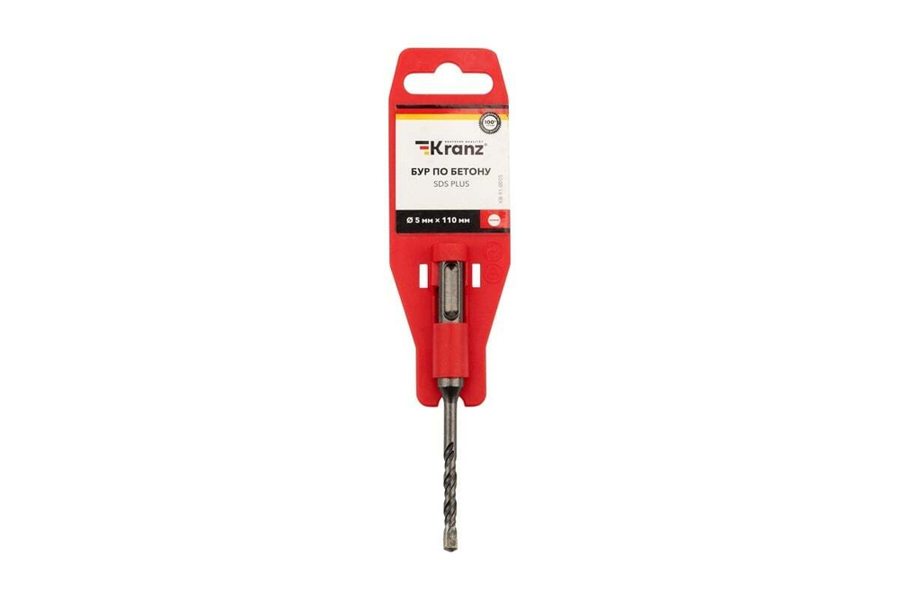 Бур по бетону (5x110x50 мм; 2 грани; SDS-Plus) KRANZ KR-91-0005
